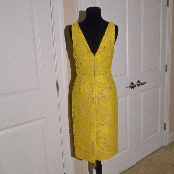 ANTHRO MAEVE Gardenia Lace Column Sheath Dress 4 - Picture 8 of 9